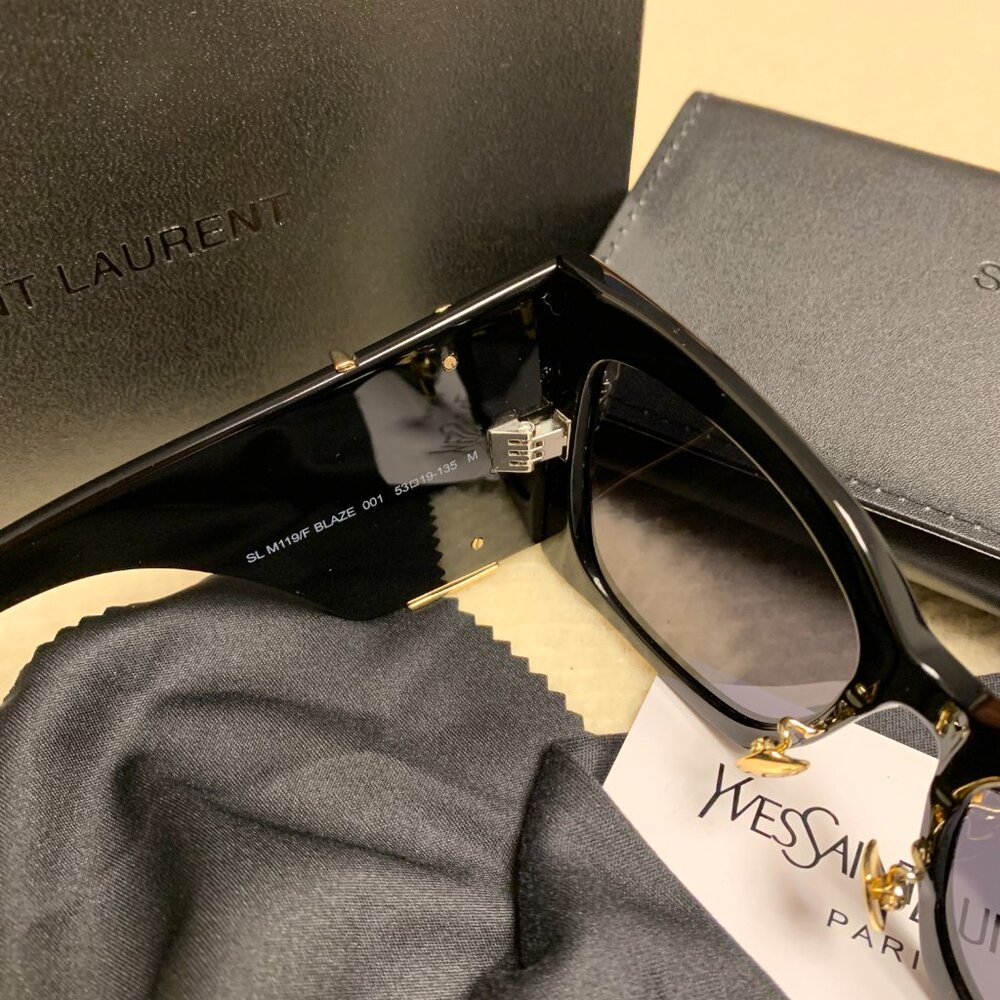 Yves Saint Laurent Black Sunglasses - Picture 5 of 5